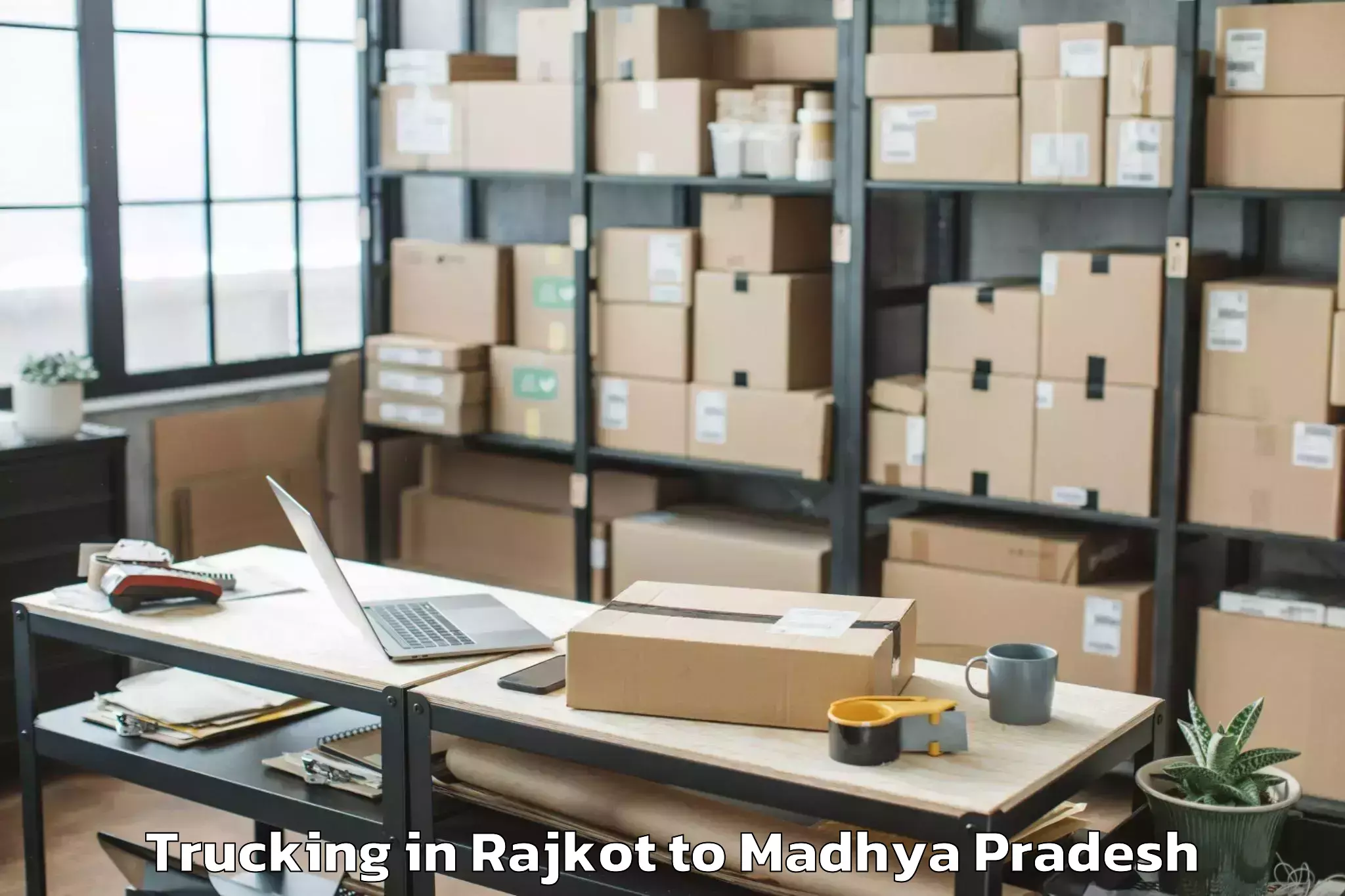 Reliable Rajkot to Kundam Trucking